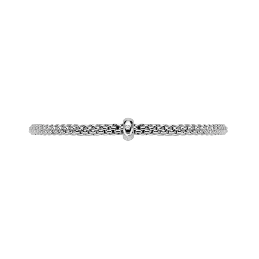 Fope Jewellery - Bracelet FOPE Prima 18k White Gold Flex'it Bracelet with White Diamond