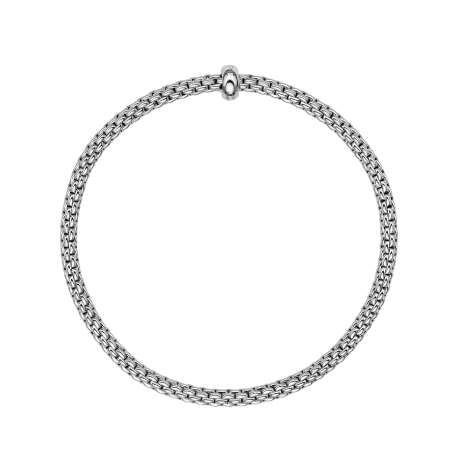Fope Jewellery - Bracelet FOPE Prima 18k White Gold Flex'it Bracelet with White Diamond