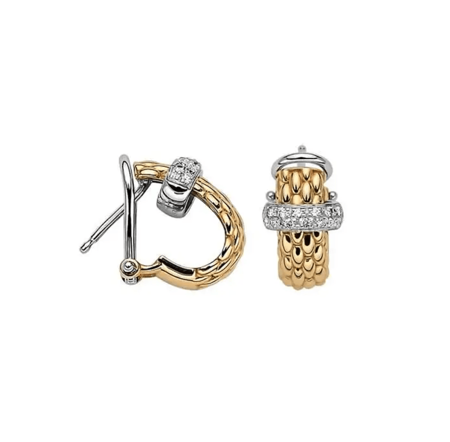 Fope Jewellery - Earrings - Stud FOPE Vendome 18k Yellow Gold 0.20ct Diamond Earrings