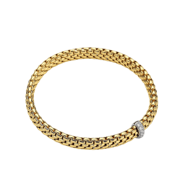 Fope Jewellery - Bracelet FOPE Vendome 18k Yellow Gold Flex'it Bracelet with diamonds