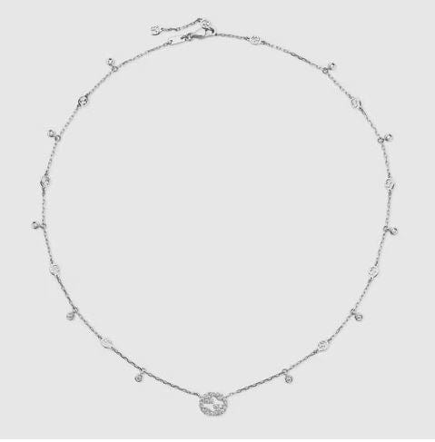 Gucci Jewellery - Necklace Gucci 18K White Gold Interlocking G Diamond Necklace
