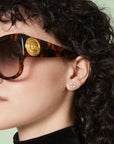 Gucci Jewellery - Earrings - Stud Gucci 18K White Gold Interlocking G Diamond Studs