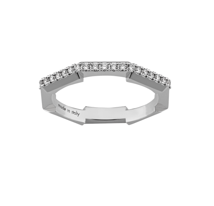 Gucci Jewellery - Rings Gucci 18K White Gold Link To Love Diamond Band