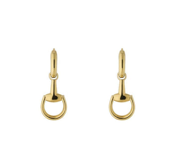 Gucci Jewellery - Earrings - Drop Gucci 18K Yellow Gold Horsebit Drop Earrings
