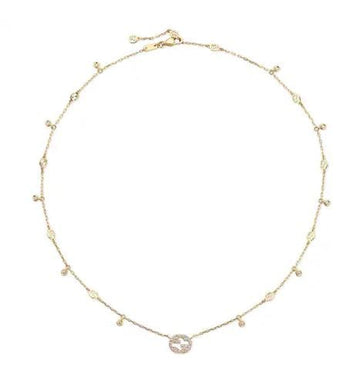 Gucci Jewellery - Necklace Gucci 18K Yellow Gold Interlock G Diamond Necklace