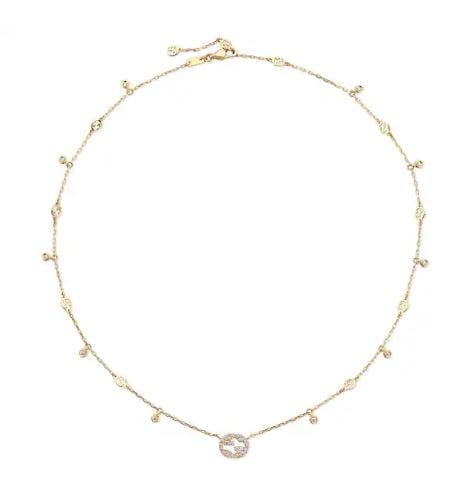 Gucci Jewellery - Necklace Gucci 18K Yellow Gold Interlock G Diamond Necklace