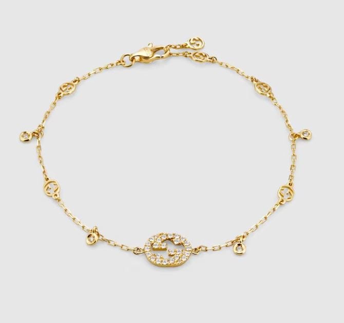 Gucci Jewellery - Bracelet Gucci 18K Yellow Gold Interlocking G Diamond Bracelet