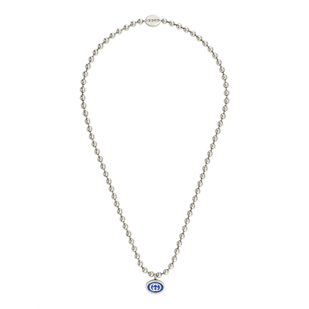 Gucci interlocking sales g silver necklace