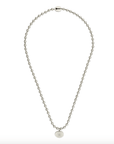 Gucci Jewellery - Necklace Gucci Interlocking G Boule Blue Enamel Sterling Silver Necklace