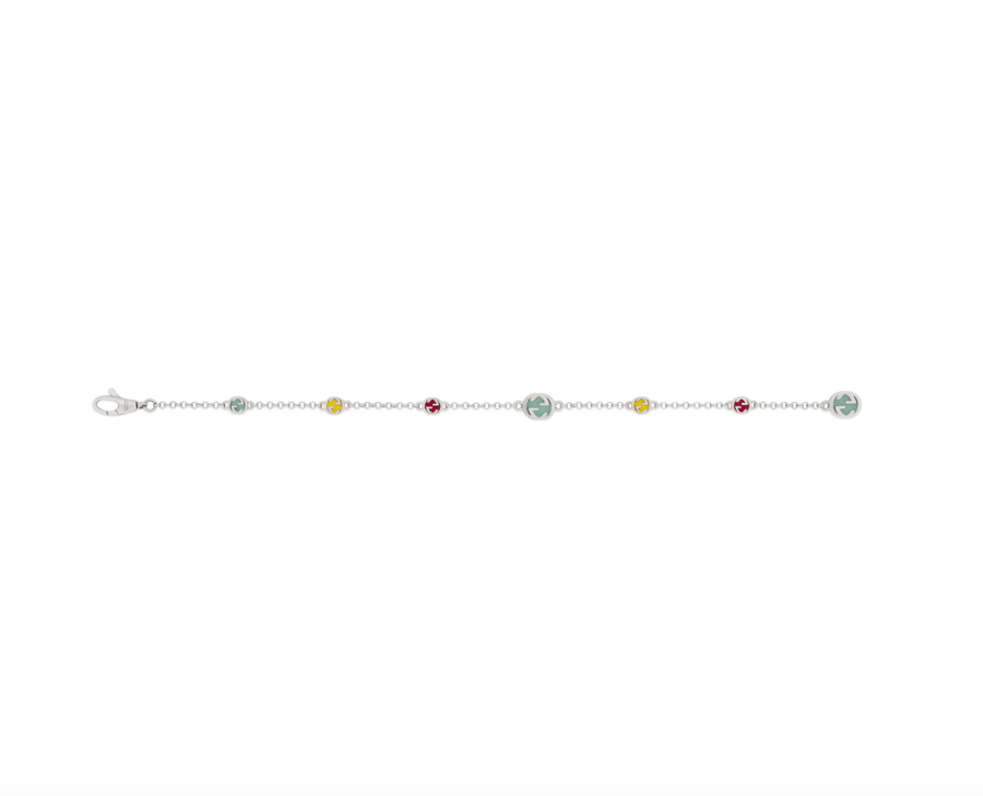Gucci Jewellery - Bracelet GUCCI Interlocking G Silver Multicolour Enamel Bracelet