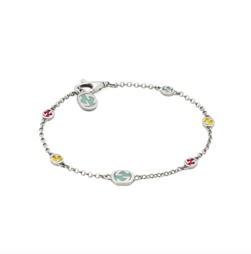Gucci Jewellery - Bracelet GUCCI Interlocking G Silver Multicolour Enamel Bracelet