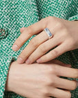 Gucci Jewellery - Rings Gucci Silver Diagonal Interlock G Rectangular Signet Ring Size 6.5