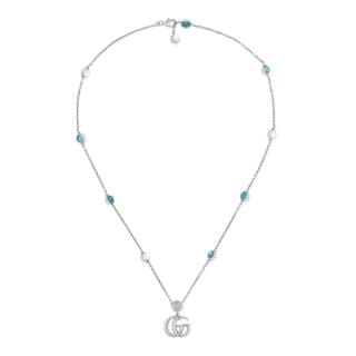 Gucci Jewellery - Necklace Gucci Silver Marmont Double G Multi Stone Necklace