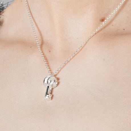 Gucci Key Charm Necklace Gucci Sterling Silver Marmont