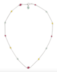 Gucci Jewellery - Necklace GUCCI Sterling Silver Interlocking G Necklace With Multicolor Enamel