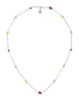 Gucci Jewellery - Necklace GUCCI Sterling Silver Interlocking G Necklace With Multicolor Enamel