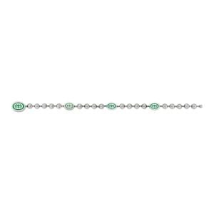 Gucci Jewellery - Bracelet Guuci Sterling Silver Boule Green Enamel Bracelet