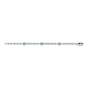 Gucci Jewellery - Bracelet Guuci Sterling Silver Boule Green Enamel Bracelet