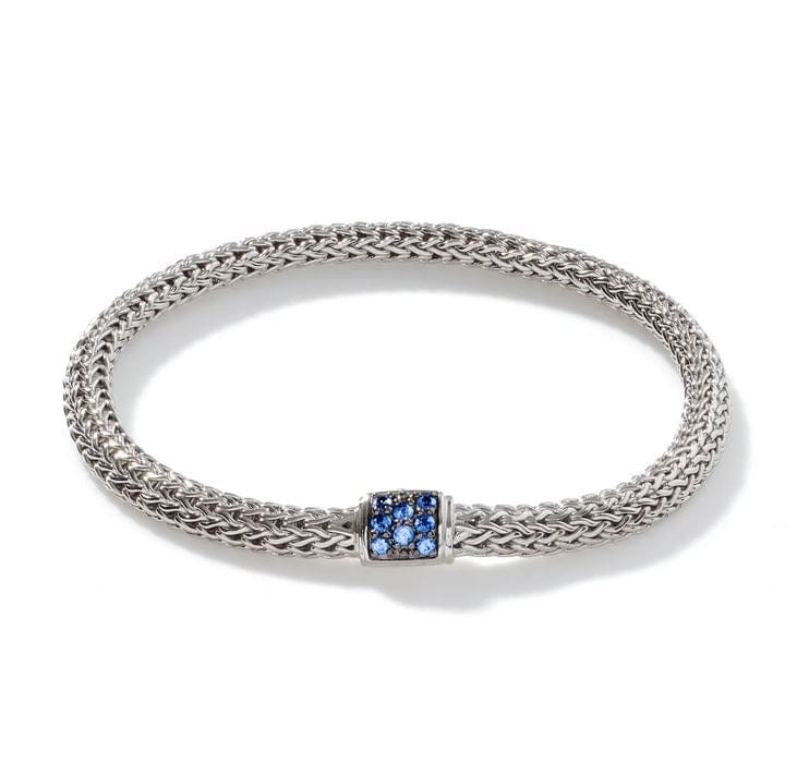 John Hardy Jewellery - Bracelet Johh Hardy 5mm Classic Chain Blue Sapphire Silver Bracelet