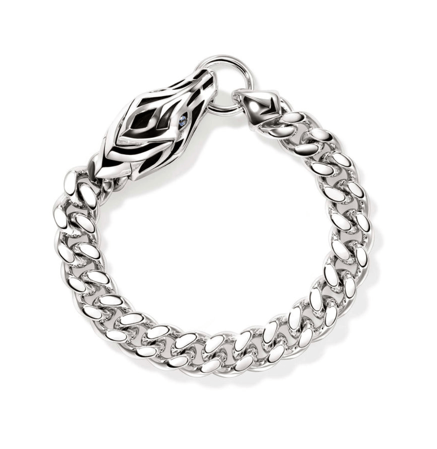 John Hardy Jewellery - Bracelet John Hardy 11 mm Silver Naga Bracelet with Blue Sapphires