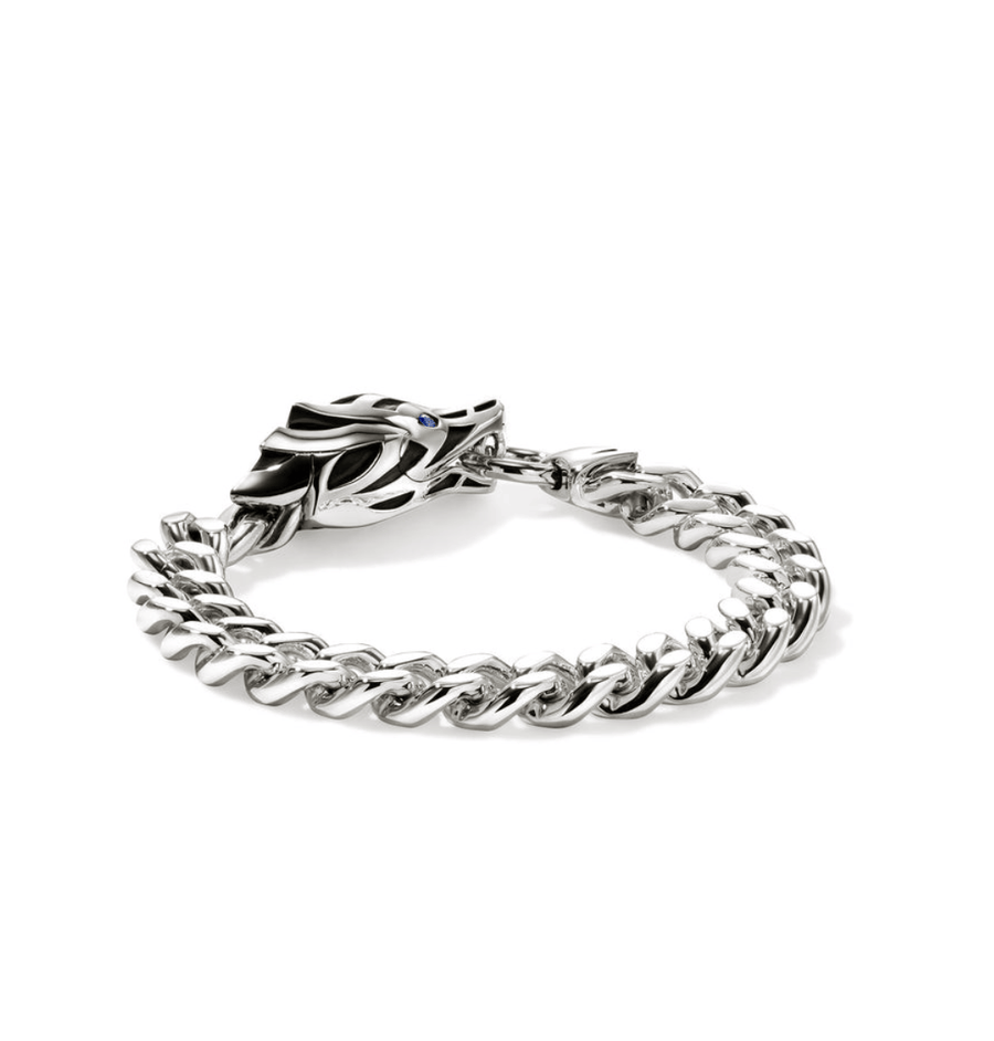 John Hardy Jewellery - Bracelet John Hardy 11 mm Silver Naga Bracelet with Blue Sapphires
