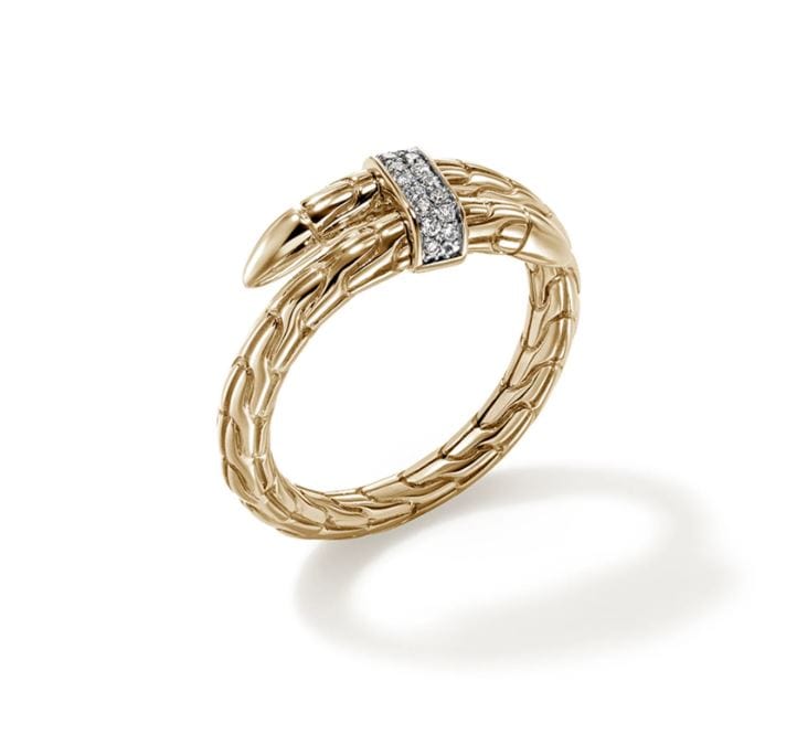 John Hardy Jewellery - Rings John Hardy 14K Yellow Gold and Diamond Spear Ring Size 8