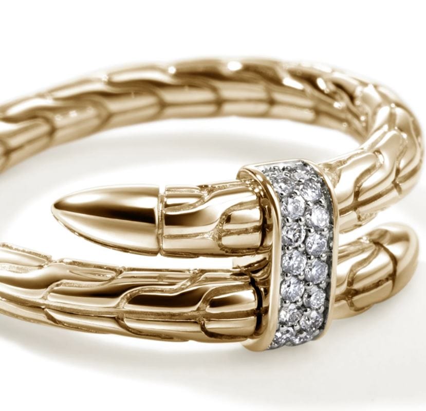 John Hardy Jewellery - Rings John Hardy 14K Yellow Gold and Diamond Spear Ring Size 8