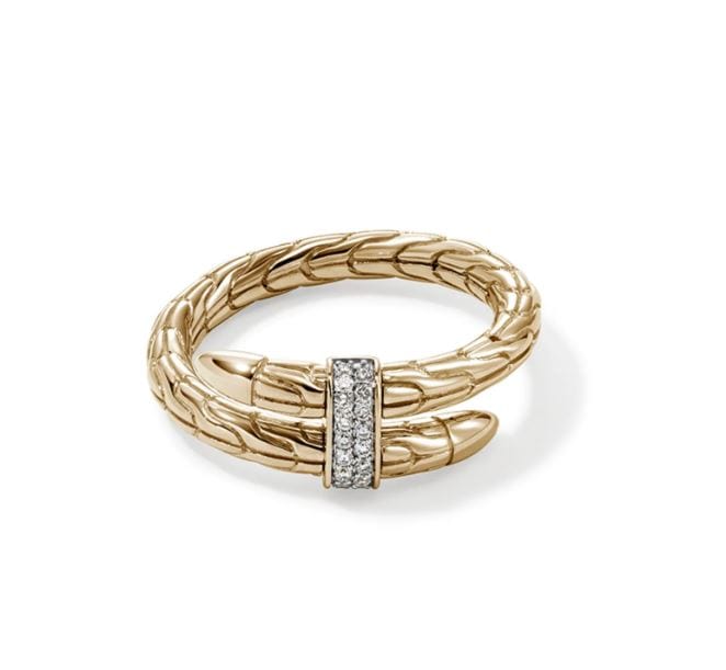 John Hardy Jewellery - Rings John Hardy 14K Yellow Gold and Diamond Spear Ring Size 8