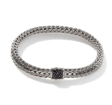 John Hardy Jewellery - Bracelet John Hardy 6.5mm Classic Chain Black Sapphire Silver Bracelet