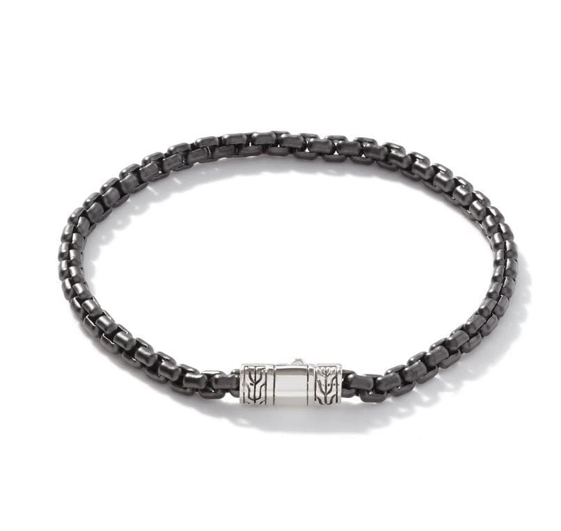 John Hardy Jewellery - Bracelet John Hardy Dark Silver 4MM Box Chain Bracelet