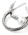 John Hardy Jewellery - Earrings - Hoop John Hardy Essential Sterling Silver 20MM Pearl Hoop Earring