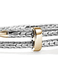 John Hardy Jewellery - Bracelet John Hardy Silver and 14K Yellow Gold Bypass Flex Cuff Size M