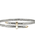 John Hardy Jewellery - Bracelet John Hardy Silver and 14K Yellow Gold Bypass Flex Cuff Size M