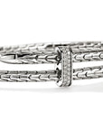 John Hardy Jewellery - Bracelet John Hardy Silver Diamond Spear Cuff Size M