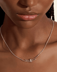 John Hardy Jewellery - Necklace John Hardy Spear Station Necklace 14k Gold and Sterling Silver with Diamonds