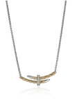 John Hardy Jewellery - Necklace John Hardy Spear Station Necklace 14k Gold and Sterling Silver with Diamonds