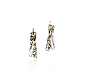 John Hardy Jewellery - Earrings John Hardy Sreling Silver and 18K Essential Crossover Hoops