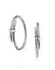John Hardy Jewellery - Earrings - Hoop John Hardy Sterling Silver 40mm Diamond Spear Hoops