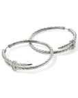 John Hardy Jewellery - Earrings - Hoop John Hardy Sterling Silver 40mm Diamond Spear Hoops