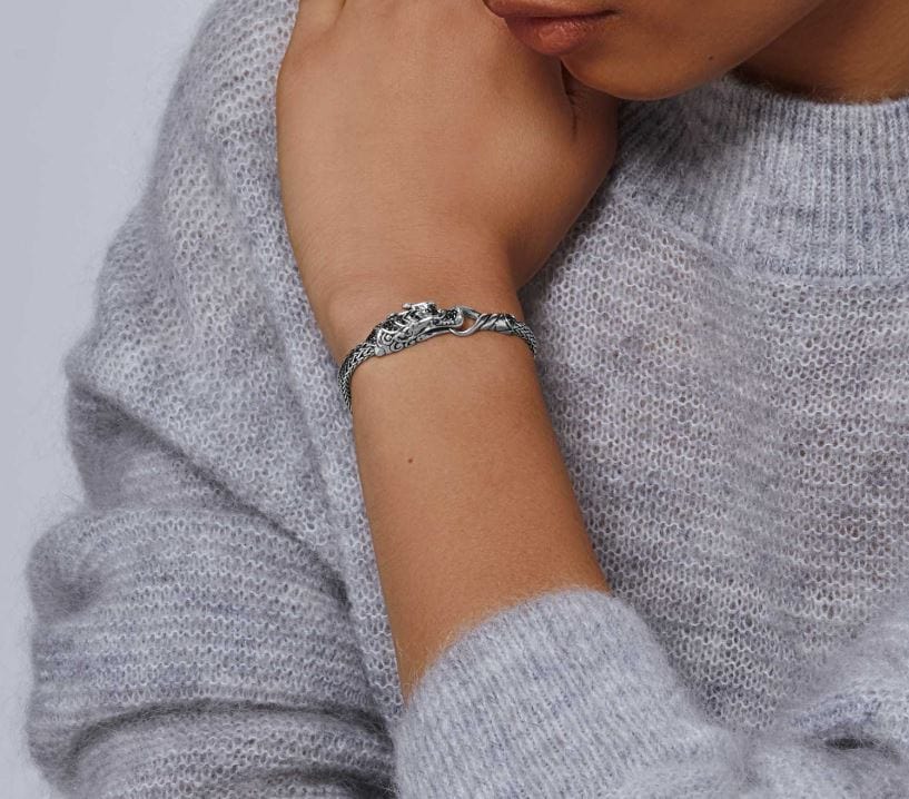 John Hardy Jewellery - Bracelet John Hardy Sterling Silver 5mm Naga Bracelet Size Medium