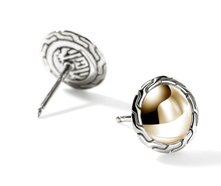 John Hardy Jewellery - Earrings John Hardy Sterling Silver and 18K Essential 10mm Studs