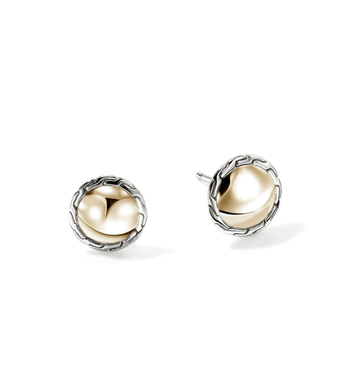 John Hardy Jewellery - Earrings John Hardy Sterling Silver and 18K Essential 10mm Studs
