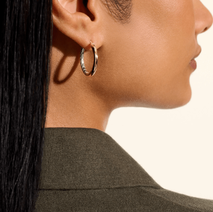 John Hardy Jewellery - Earrings - Hoop John Hardy Sterling Silver and 18K Essential 22mm Hoops