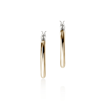 John Hardy Jewellery - Earrings - Hoop John Hardy Sterling Silver and 18K Essential 22mm Hoops