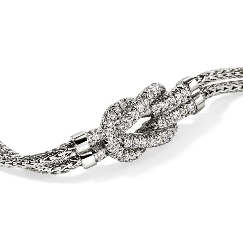 John Hardy Jewellery - Bracelet John Hardy Sterling Silver and Diamond Love Knot Bracelet