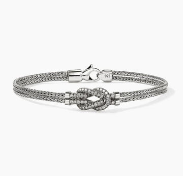 John Hardy Jewellery - Bracelet John Hardy Sterling Silver and Diamond Love Knot Bracelet
