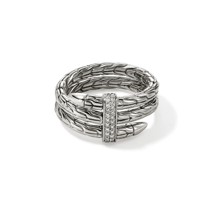 John Hardy Jewellery - Rings John Hardy Sterling Silver and Diamond Spear Ring Size 7