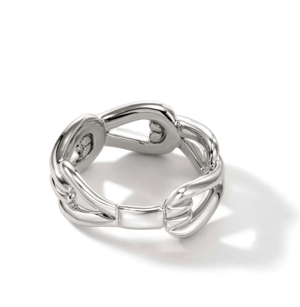 John Hardy Jewellery - Rings John Hardy Sterling Silver and Diamond Surf Link Ring
