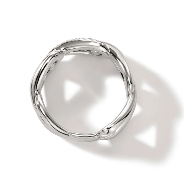 John Hardy Jewellery - Rings John Hardy Sterling Silver and Diamond Surf Link Ring