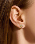 John Hardy Jewellery - Earrings - Stud John Hardy Sterling Silver and Yellow Gold Puff Heart Stud Earrings